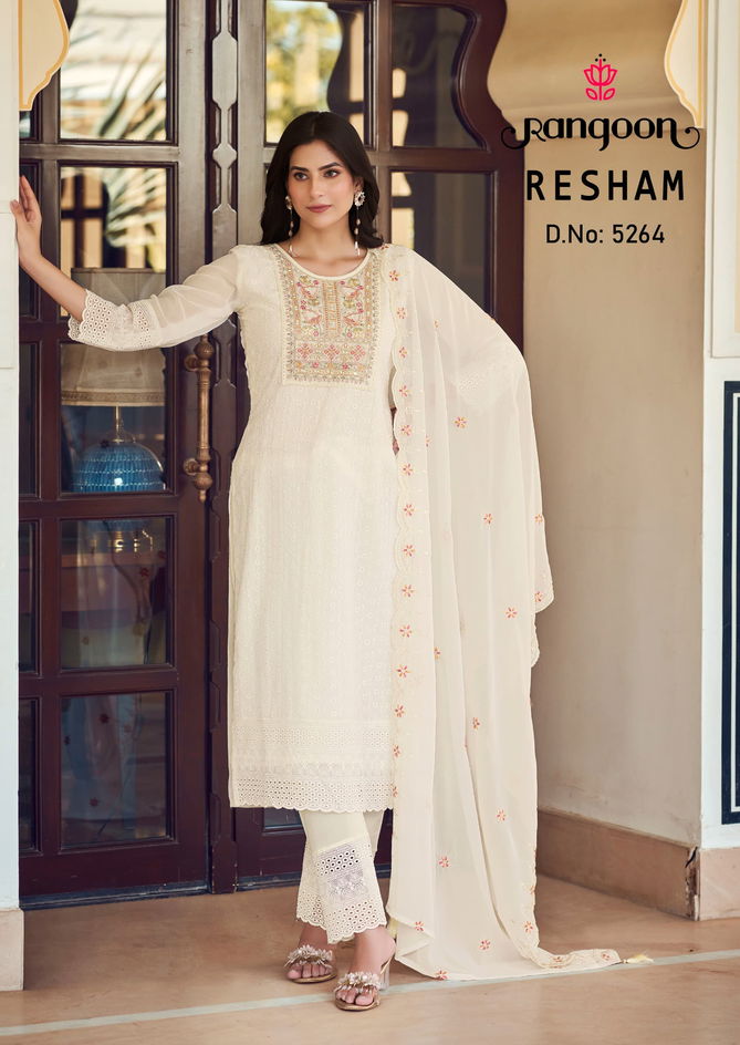 Resham By Rangoon Georgette Kurti Bottom With Dupatta Wholesale Shop In Surat
